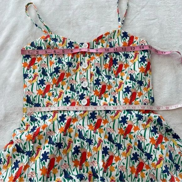 Alice + Olivia Nella Mini Dress in Bird Party - Picture 8 of 9